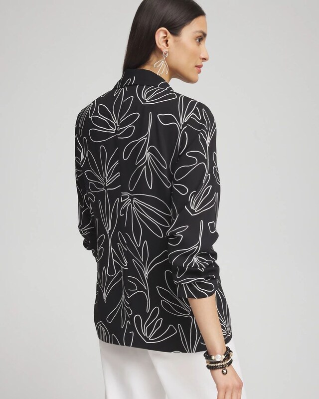 Palms Ruched Sleeve Soft Jacket - image 3
